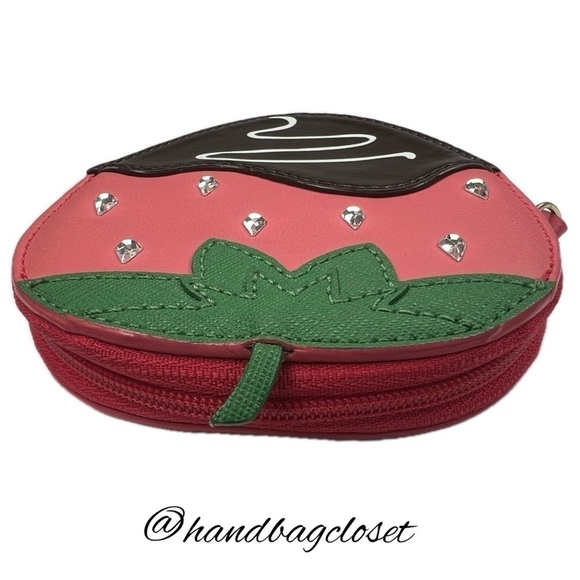 Kate Spade Crème De La Crème Strawberry 🍓🍓🍓 Coin Purse Bag - Picture 6 of 13